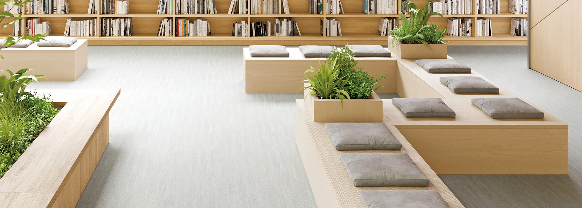 あらゆる空間に寄り添うビニル床シート「シンコールフロア」